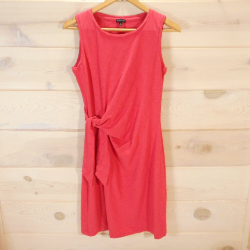 Talbots Women's size M Sleeveless Knit Dress Side Tie Waist Cotton Modal Blend